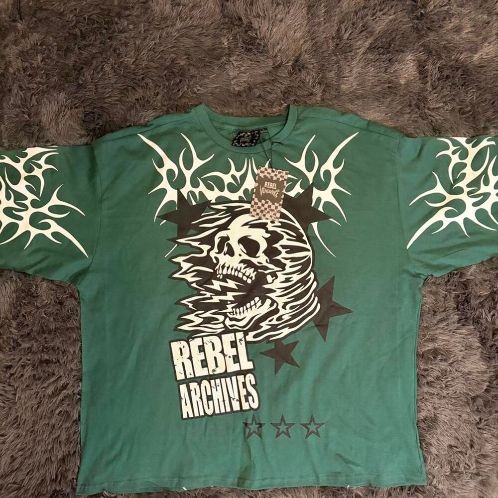 Rebel archives green tshirt